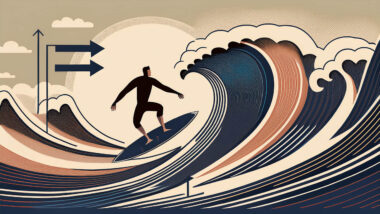Die Intuition nutzen: Ein Surfer auf einer Welle versteht es, sich blitzschnell zu entscheiden.